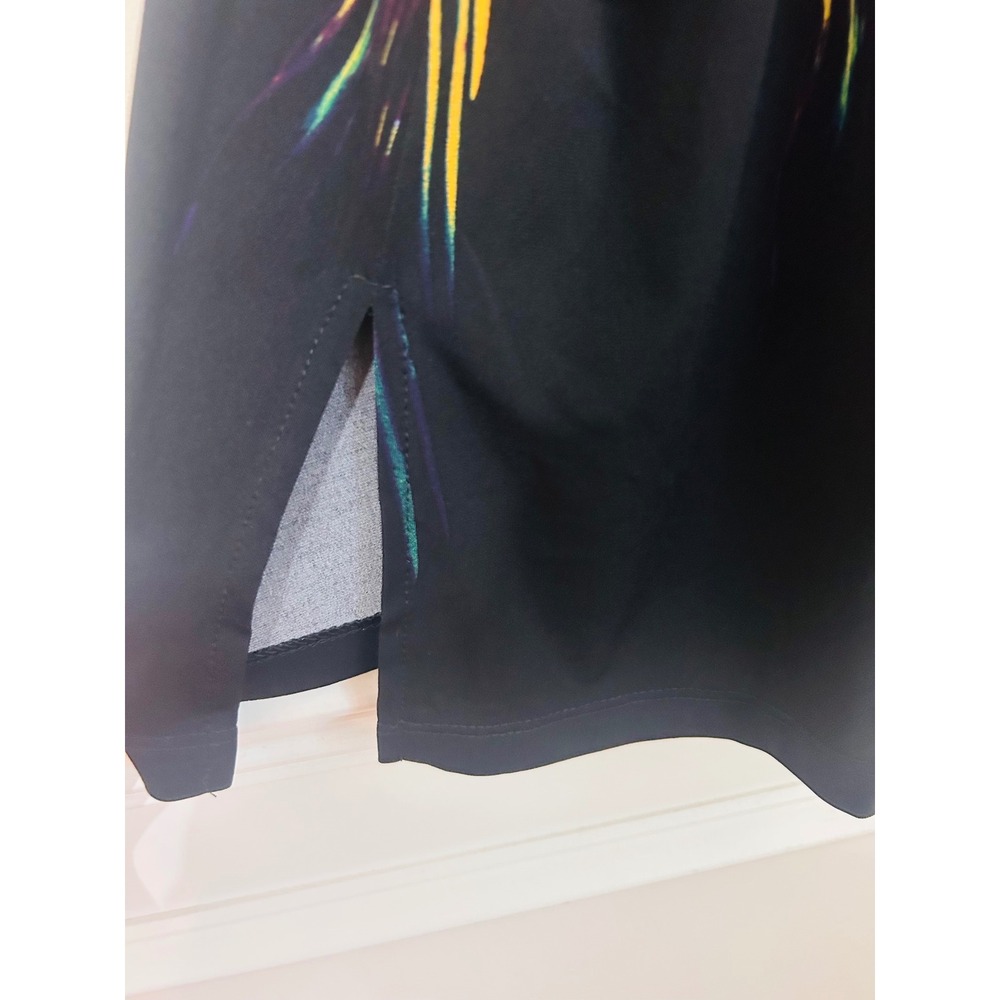 Susan Graver Size 3X Liquid Knit Feather Abstract Print Tunic Top Multicolor - Picture 5 of 6